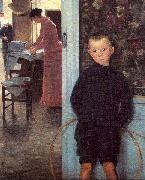 Mathey, Paul Woman Child in an Interior France oil painting reproduction